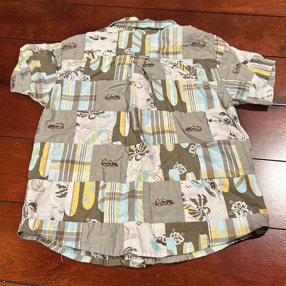 Janie and Jack Island Surf Surf Wagon Madras Plaid Patchwork Top  Size 4… - Picture 7 of 11